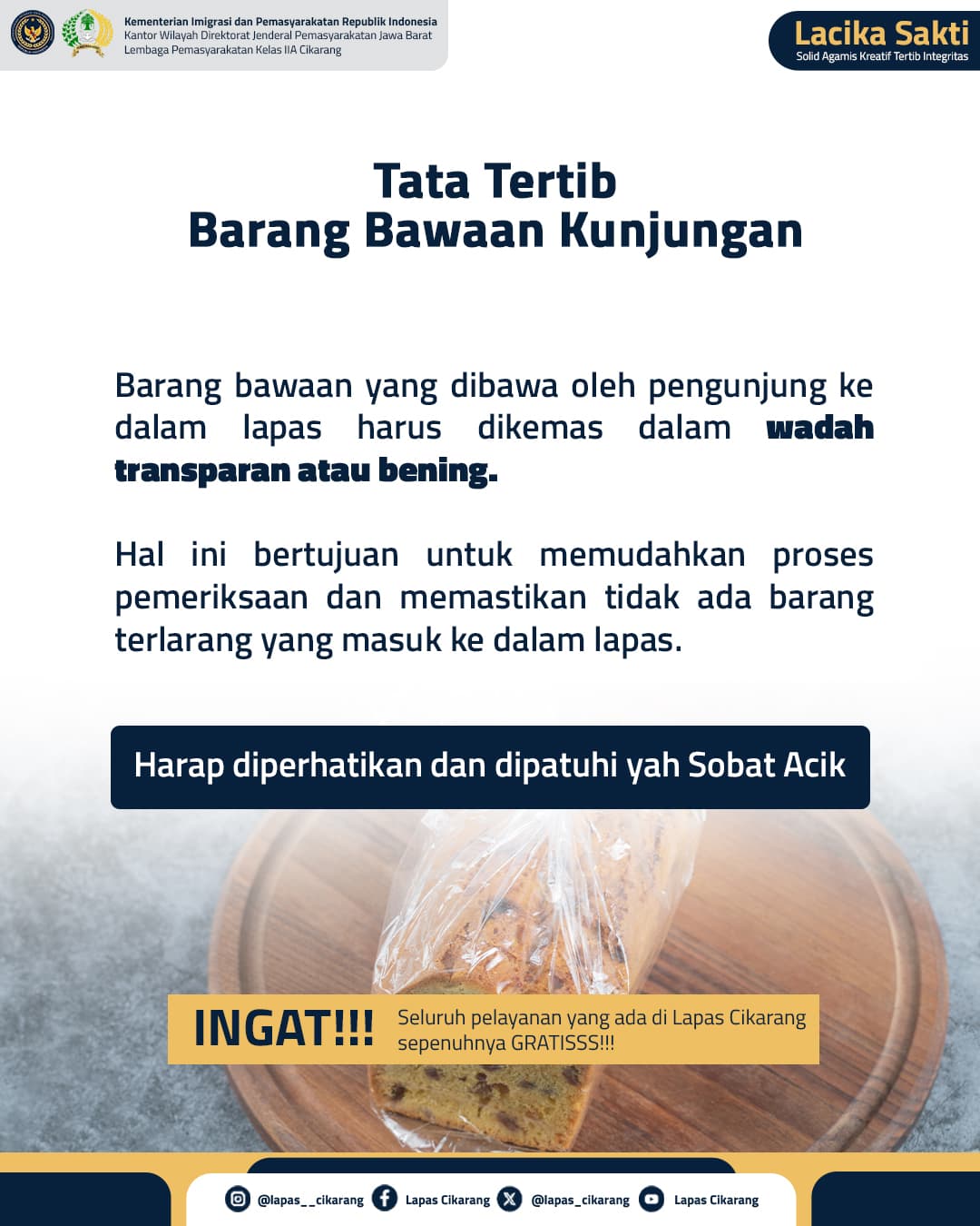 Tata Tertib Barang Bawaan Kunjungan